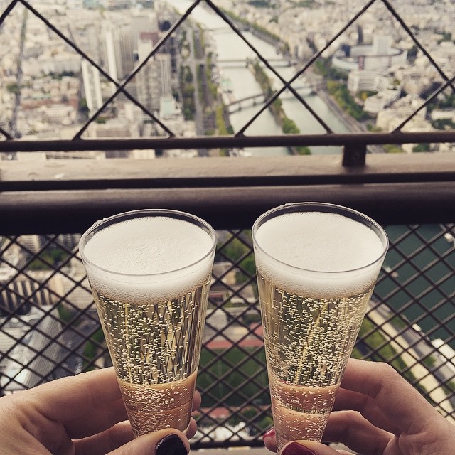 ...followed by some Champagne at the summit. #sprucedoesparis #living #yolo…